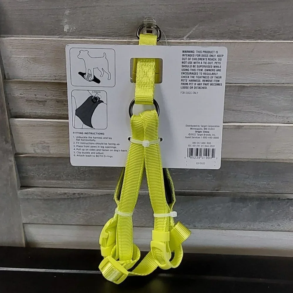 LED Rechargeable Dog Harness Vibrant Green | Boots & Barkley™ | Small